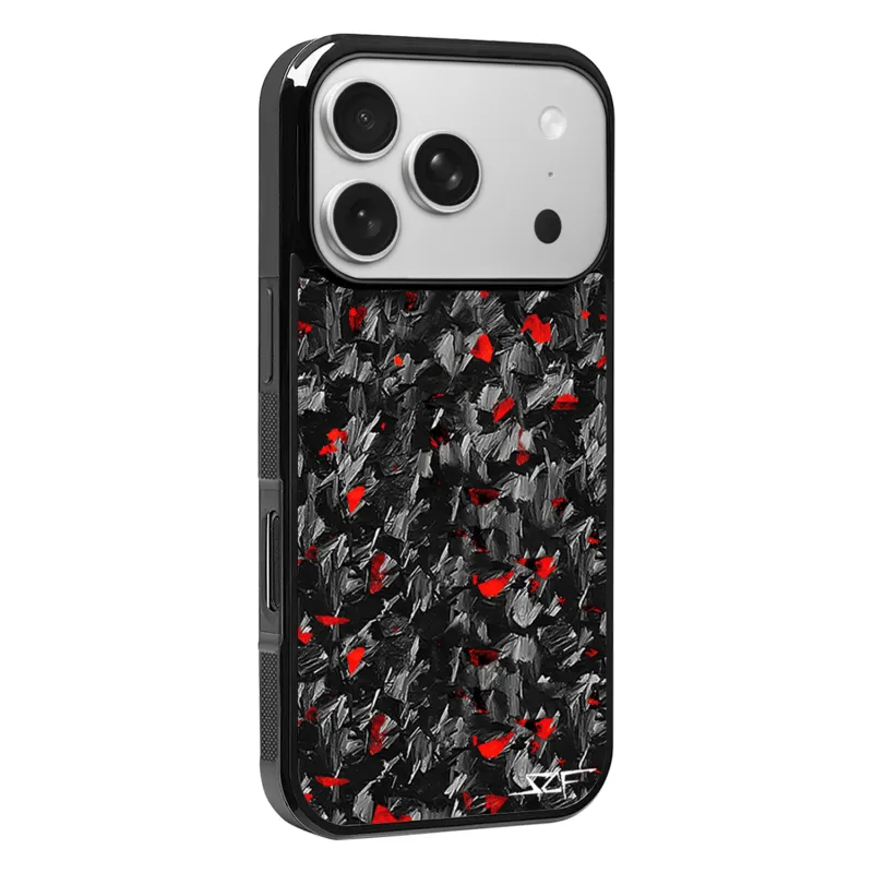 iPhone | Red Flake Forged Carbon Fiber Case | CLASSIC Series sold by Simply Carbon Fiber