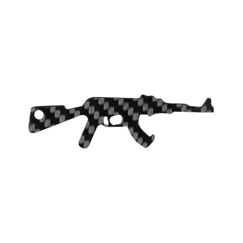 Real Carbon Fiber AK-47 Shaped Keychain & Bottle Opener sold by Simply Carbon Fiber