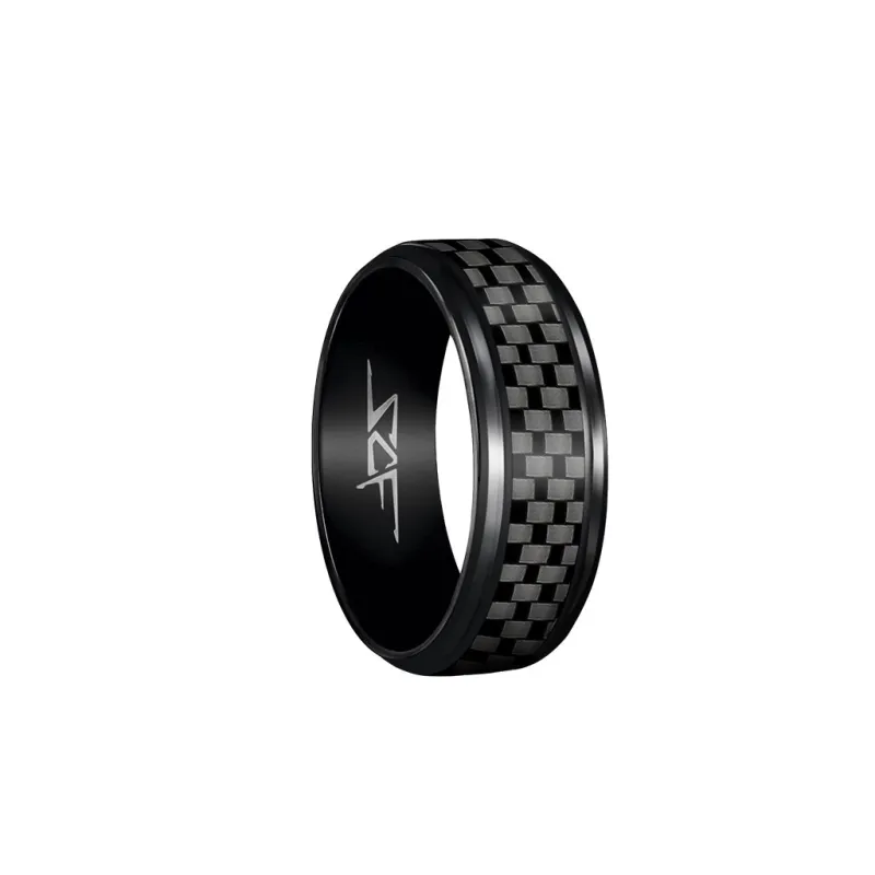 Real Carbon Fiber Ring | Black | Slate Series made by Simply Carbon Fiber