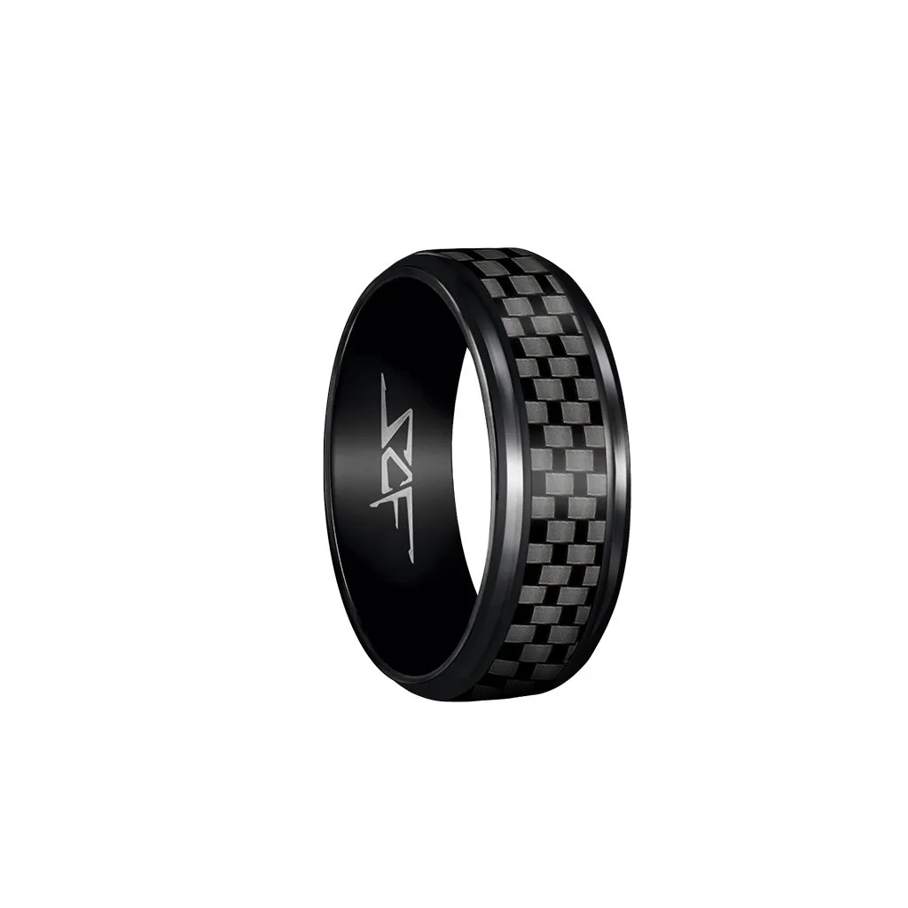 Real Carbon Fiber Ring | Black | Slate Series sold by Simply Carbon Fiber
