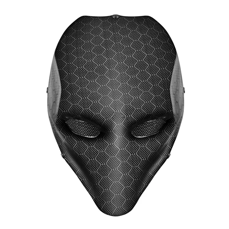 Supervillain Honeycomb Carbon Fiber Mask made by Simply Carbon Fiber