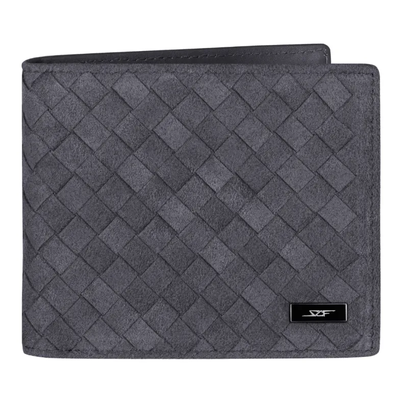 Weaved Alcantara Bi-Fold Wallet made by Simply Carbon Fiber