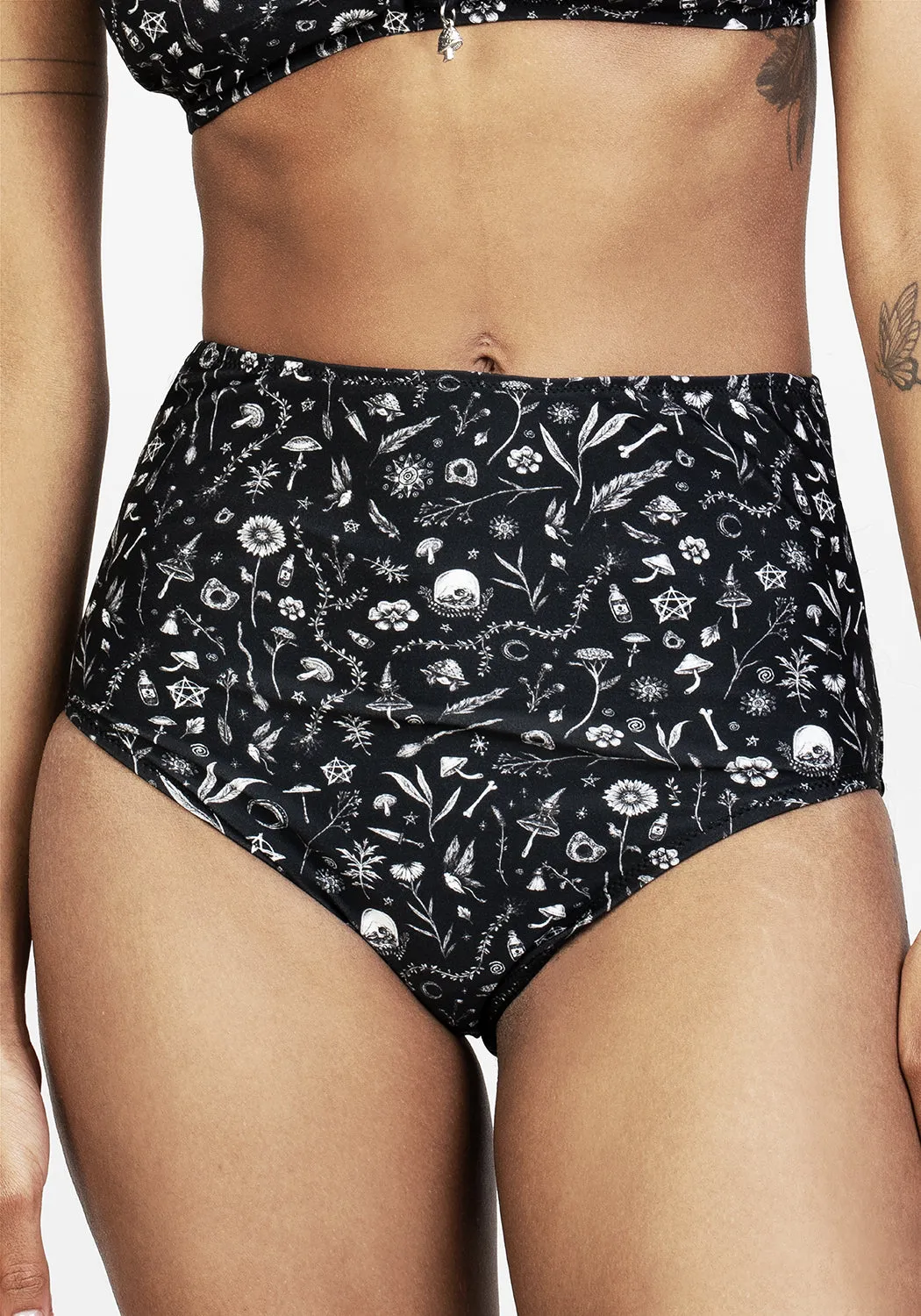 Hedgewitch High-Waisted Bikini Bottom sold by Disturbia product image thumbnail 5