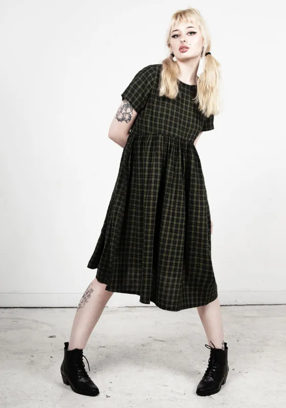 Terra Gingham Midi Smock Dress sold by Disturbia