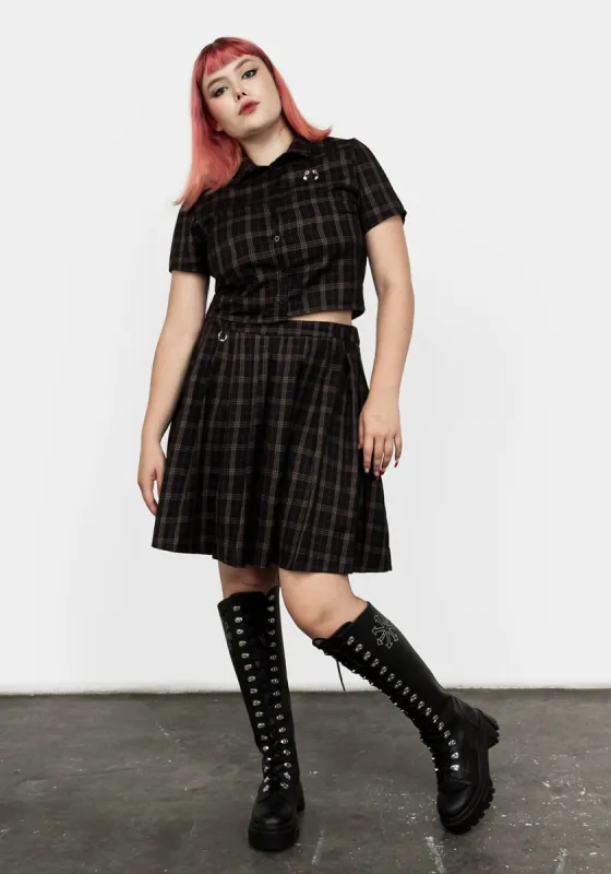 Jinx Check Co Ord Skirt sold by Disturbia