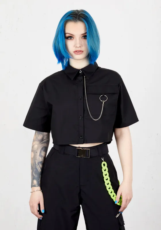 Epistle Crop Shirt sold by Disturbia