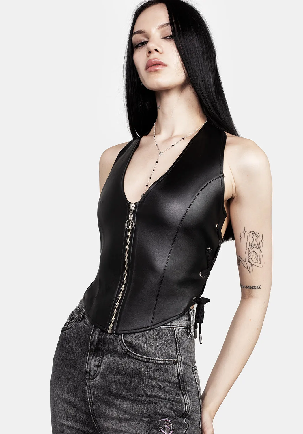 Coyote Halter Waistcoat sold by Disturbia