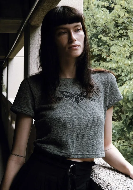 Morta Knitted Crop sold by Disturbia