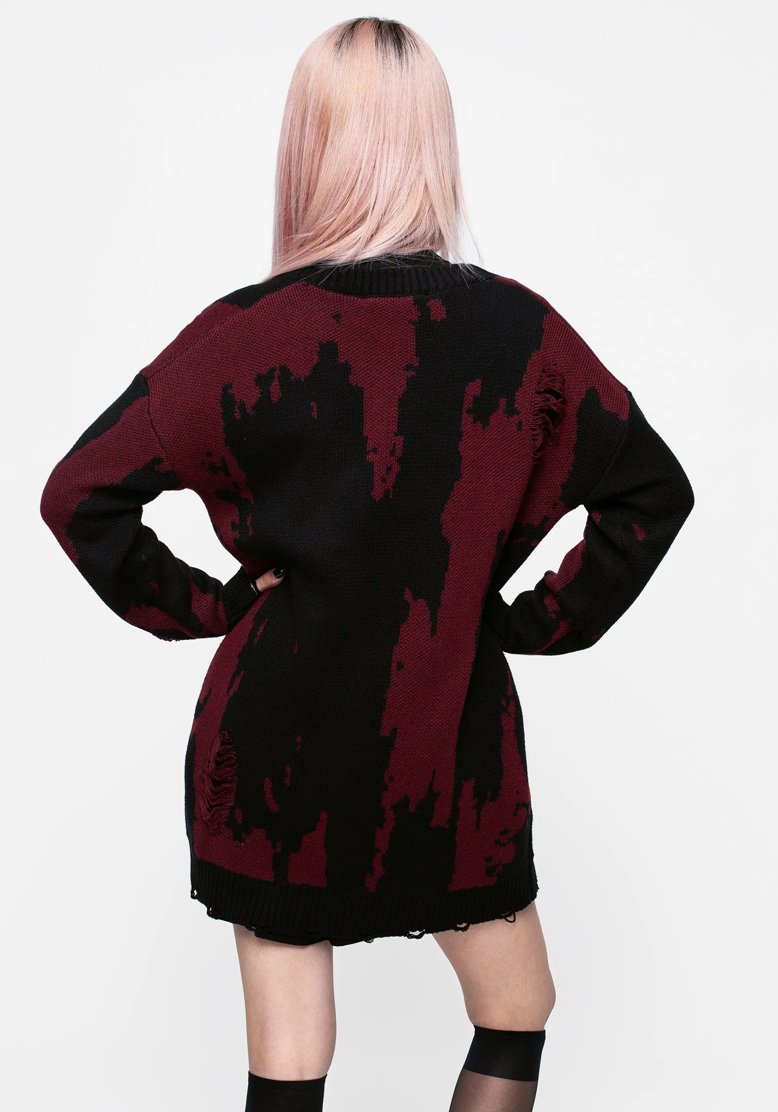 Snag Distressed Oversized Cardigan sold by Disturbia product image thumbnail 3