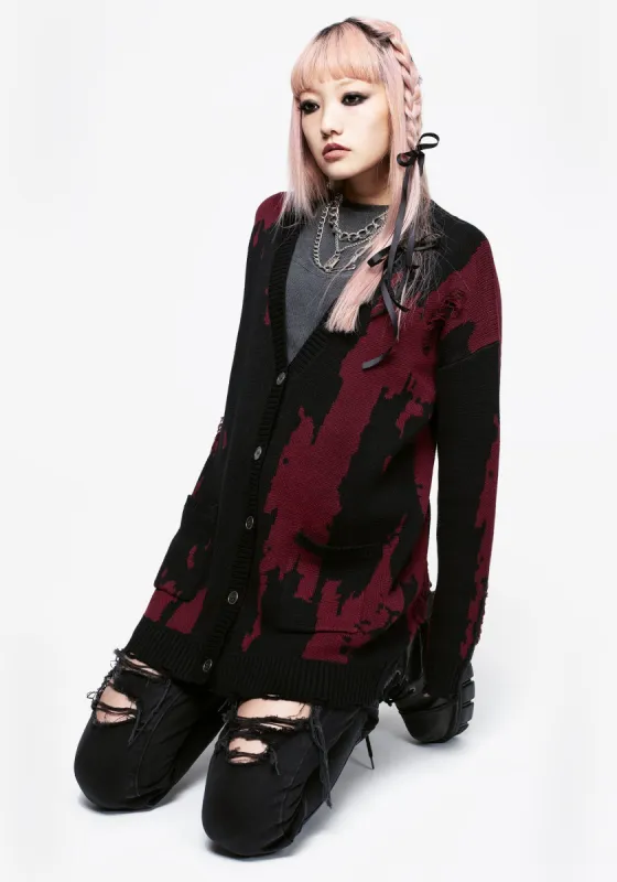 Snag Distressed Oversized Cardigan sold by Disturbia