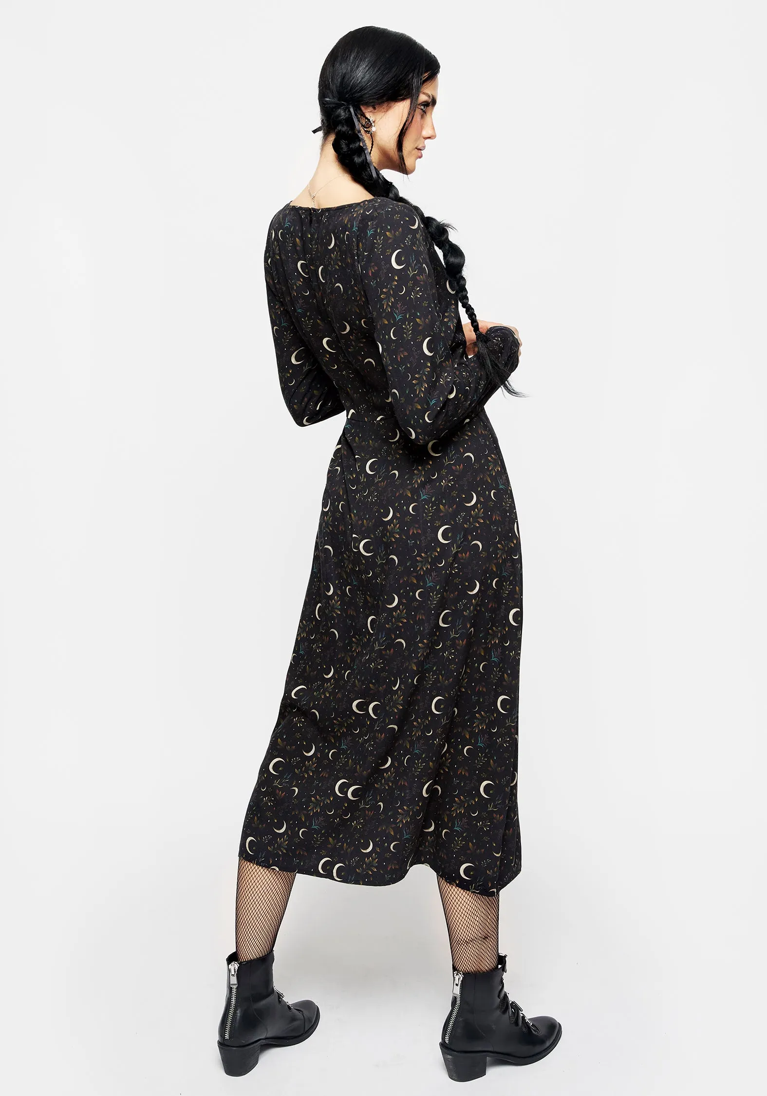 Sickle Moon Corset Midi Dress sold by Disturbia product image thumbnail 3