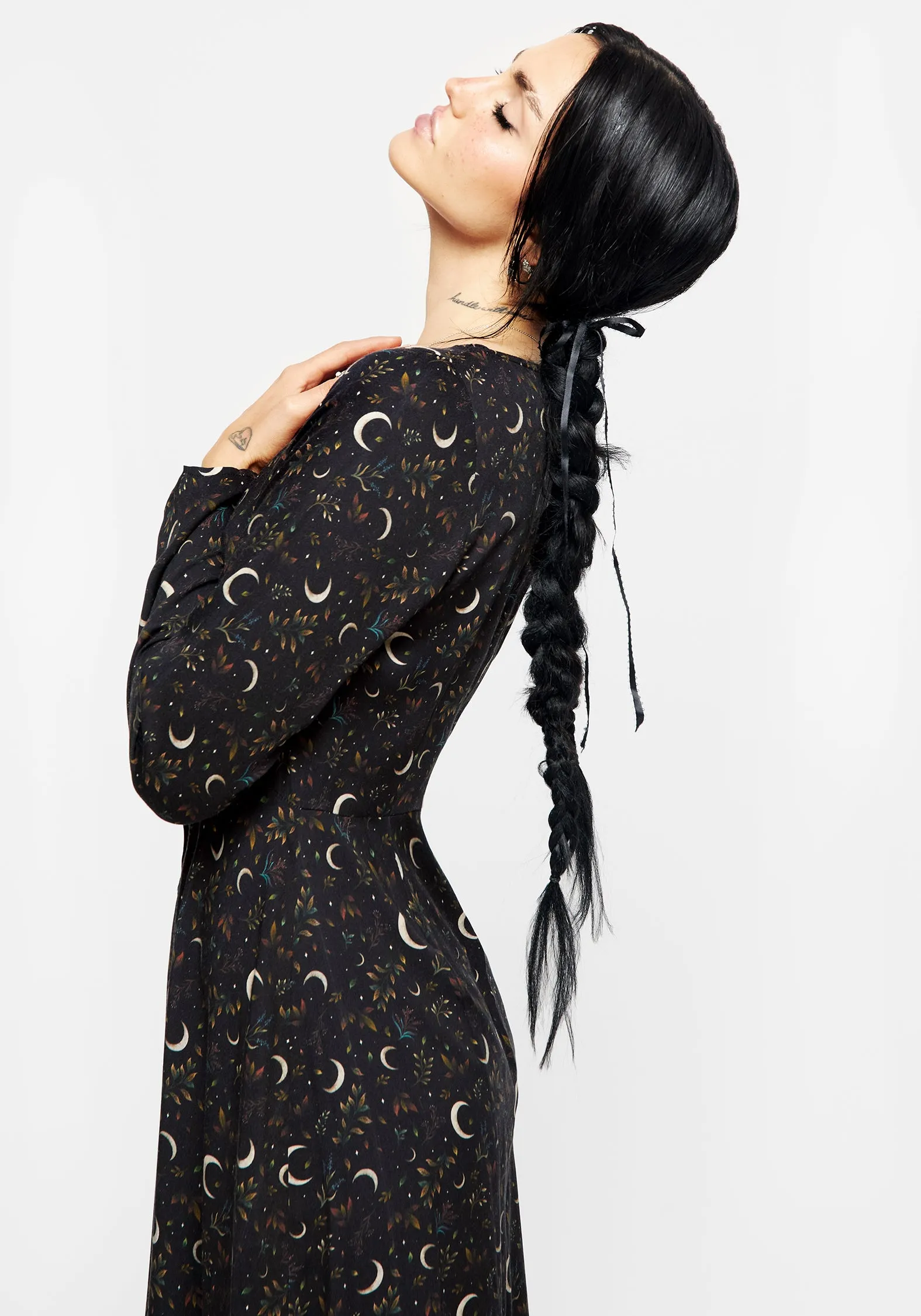 Sickle Moon Corset Midi Dress sold by Disturbia product image thumbnail 4