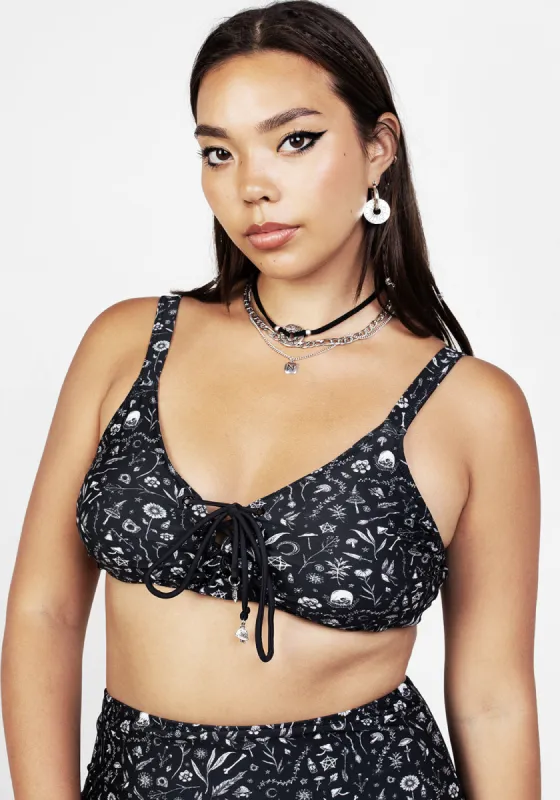 Hedgewitch Lace-Up Bikini Top sold by Disturbia