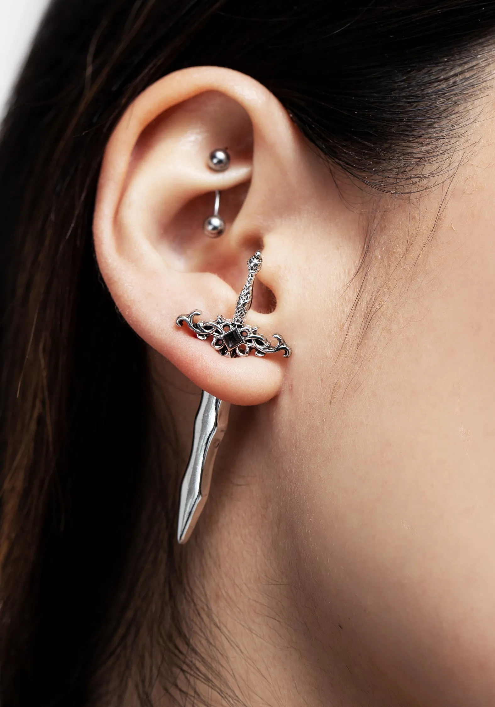 Harpe Dagger Earrings sold by Disturbia