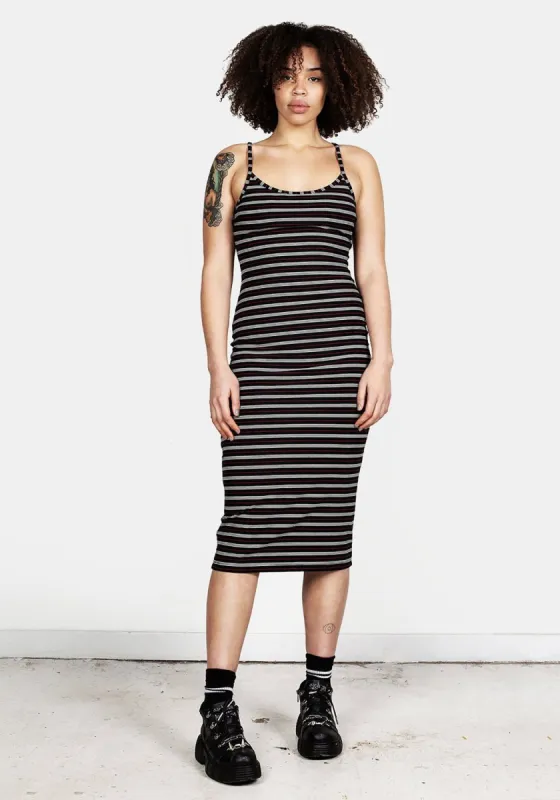 Liv Ribbed Midi Dress sold by Disturbia