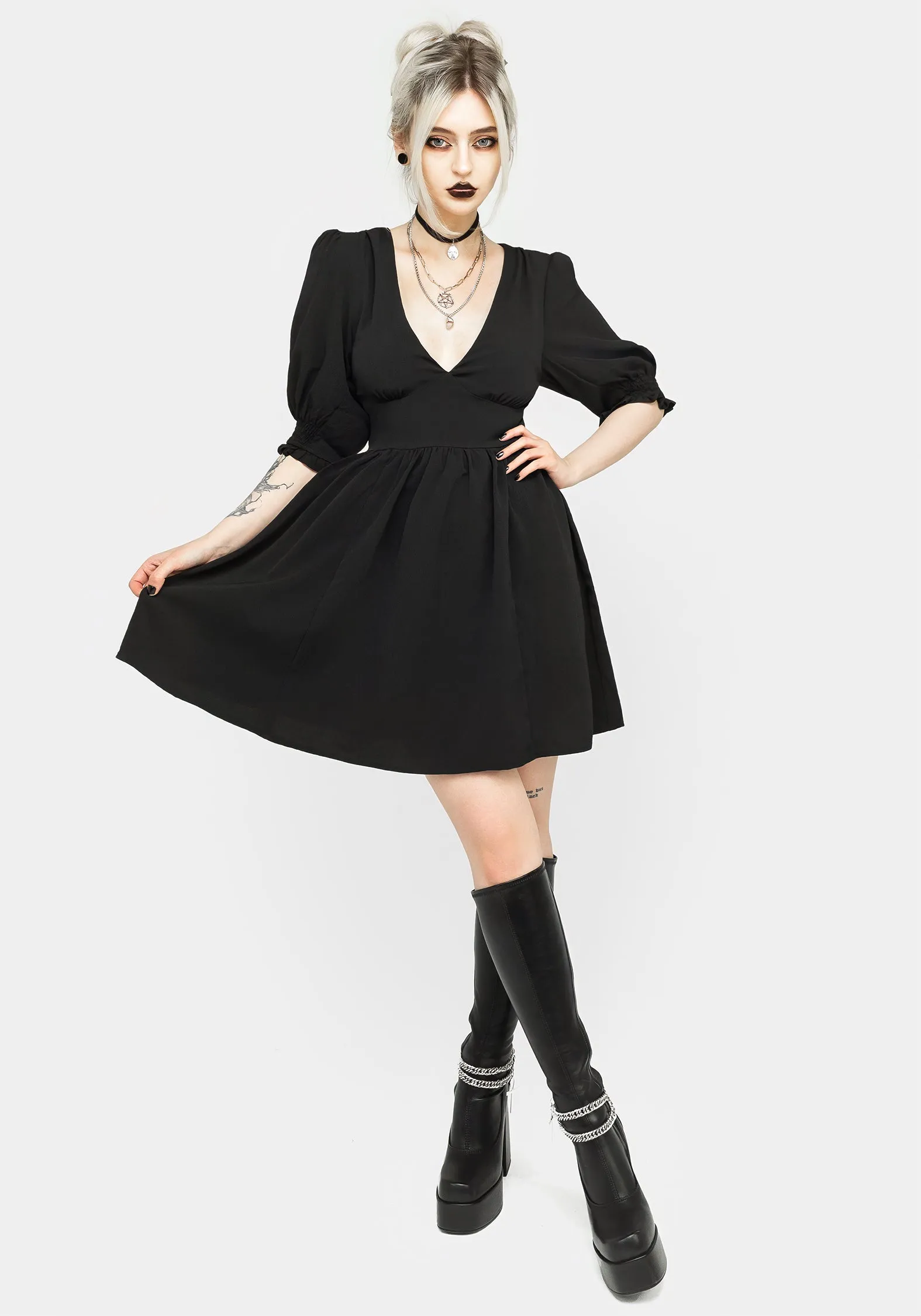 Divination Textured Mini Dress sold by Disturbia product image thumbnail 4