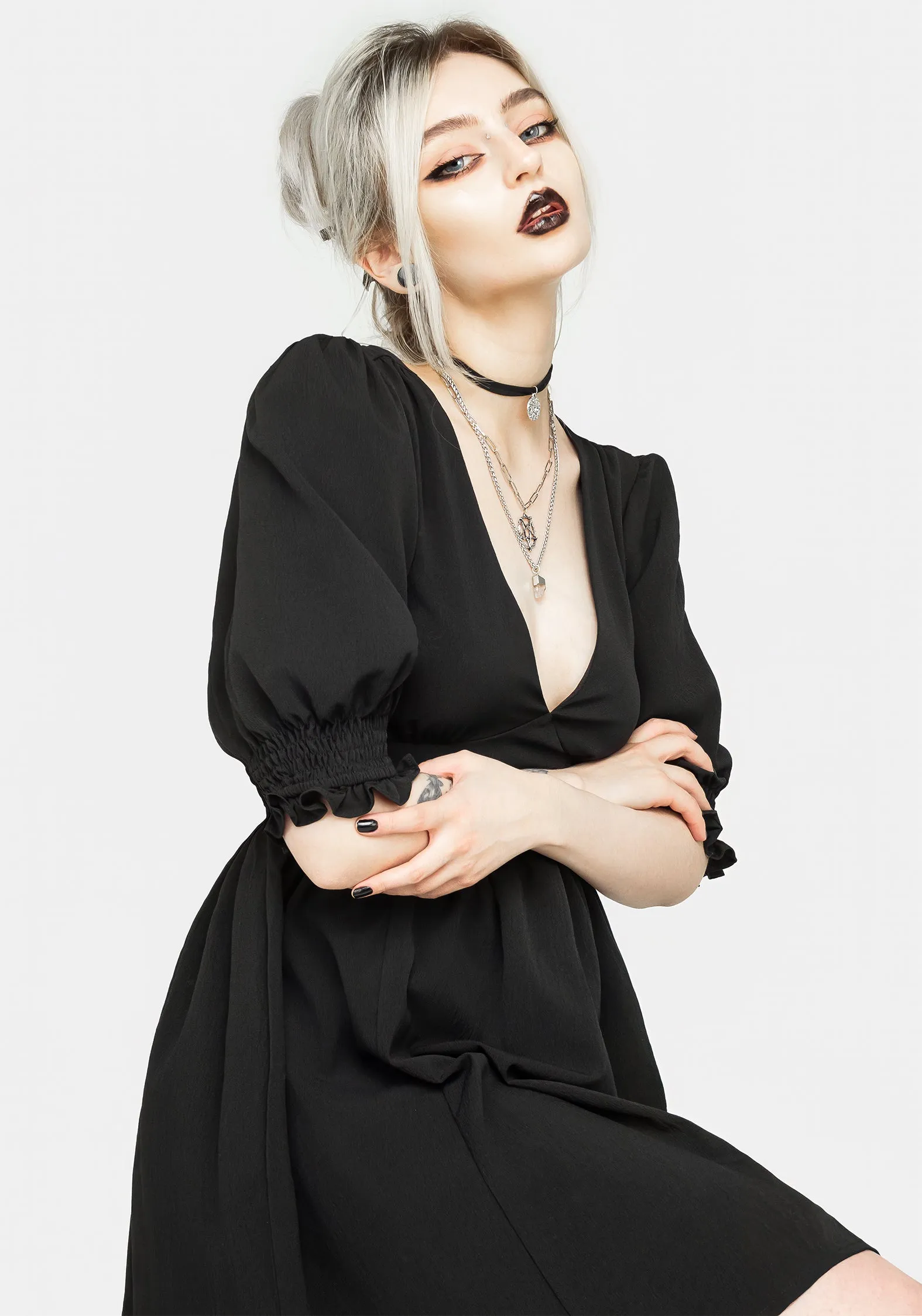 Divination Textured Mini Dress sold by Disturbia product image thumbnail 5