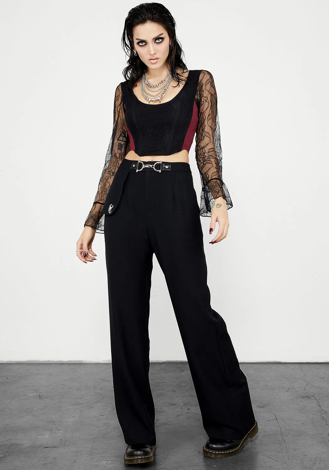 Lycia Lace Flared Sleeve Corset sold by Disturbia product image thumbnail 5