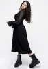Banished Lace Up Sheer Sleeve Midi Dress sold by Disturbia