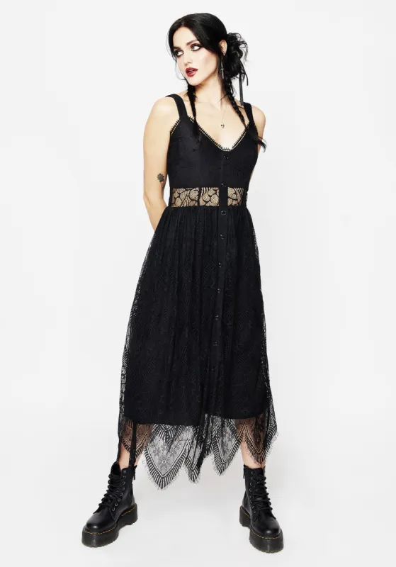Poltergeist Lace Midaxi Dress sold by Disturbia