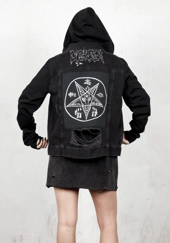 Damage Denim Hooded Jacket sold by Disturbia