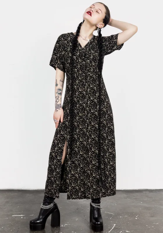 Gardenia Print Button Down Midaxi Dress sold by Disturbia