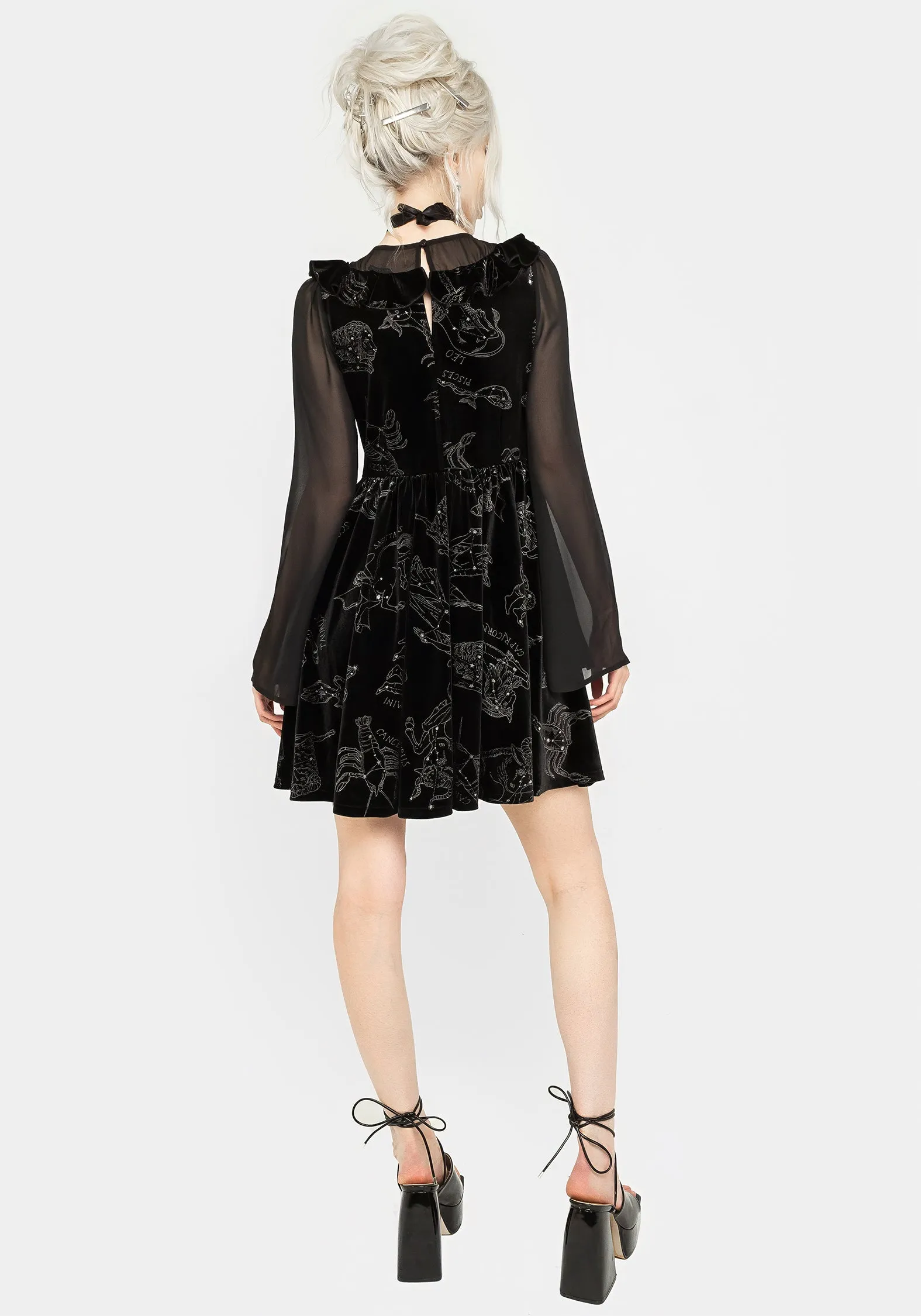 Zodiac Foil Print Mini Dress sold by Disturbia product image thumbnail 4