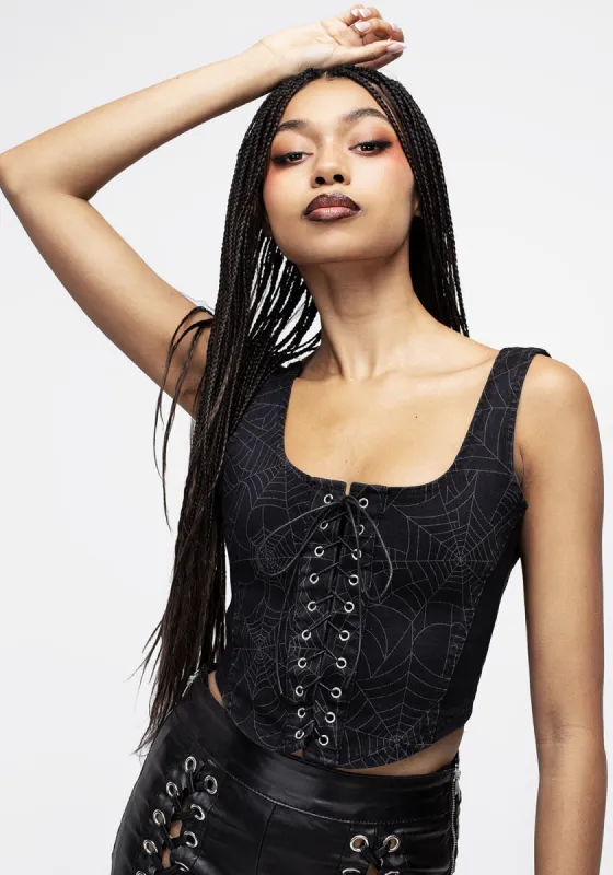 Venom Lace Up Bodice sold by Disturbia