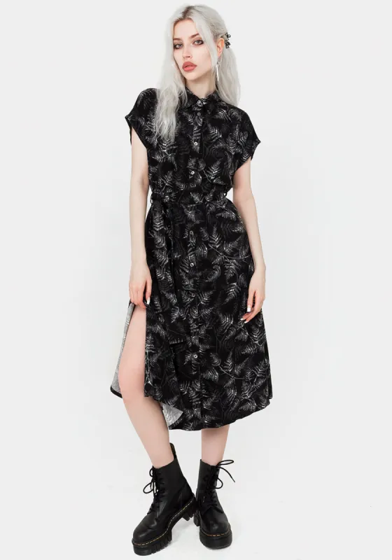 Bracken Tie Waist Midi Shirt Dress sold by Disturbia