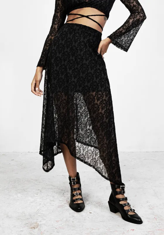 Delena Midi Handkerchief Skirt sold by Disturbia