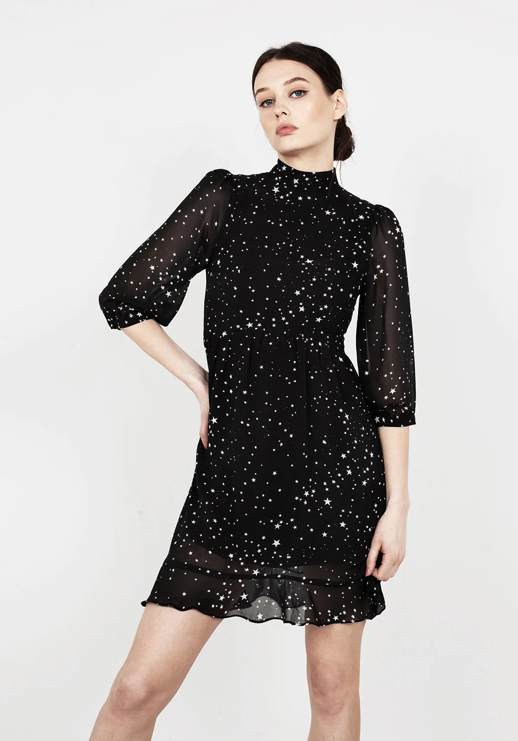 Cosmos High Neck Dress sold by Disturbia
