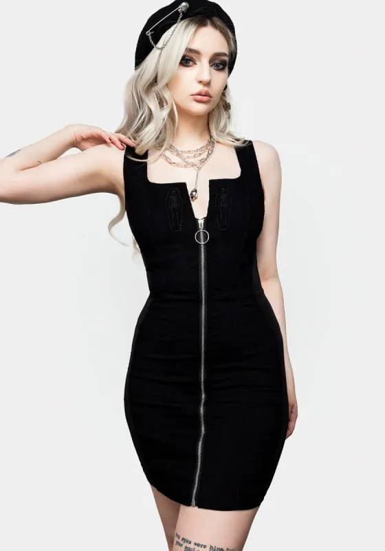 Lizzy Zip Up Corset Dress made by Disturbia