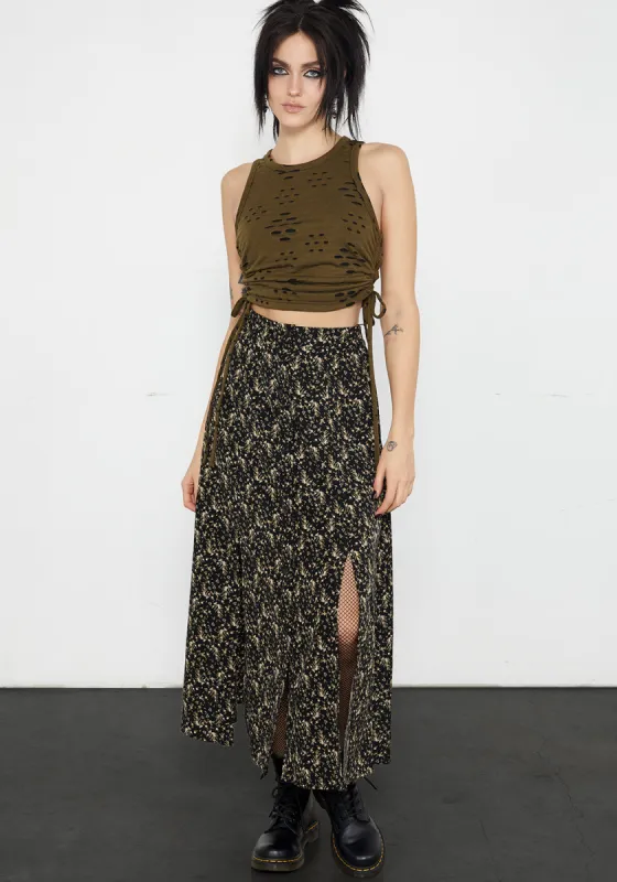 Gardenia Button Down Midaxi Skirt sold by Disturbia