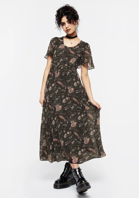 Ophelia Chiffon Midaxi Dress sold by Disturbia