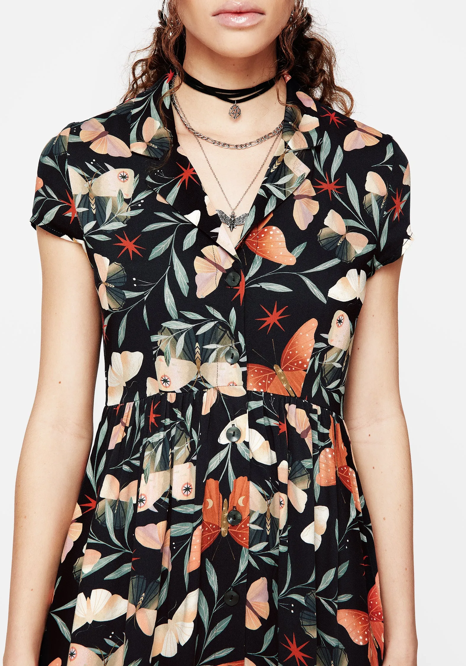 Mariposa Midi Shirt Dress sold by Disturbia product image thumbnail 2