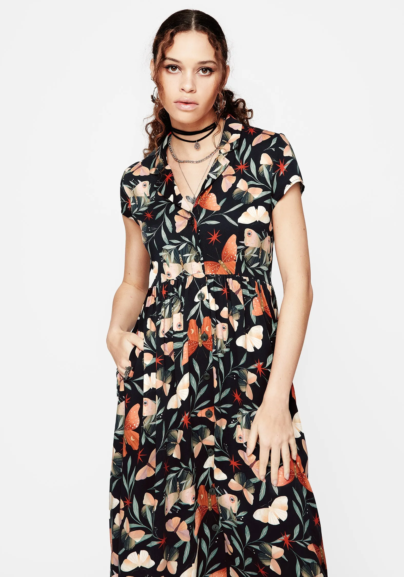 Mariposa Midi Shirt Dress sold by Disturbia product image thumbnail 5