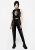 Gambit Spliced Check Tapered Trousers sold by Disturbia