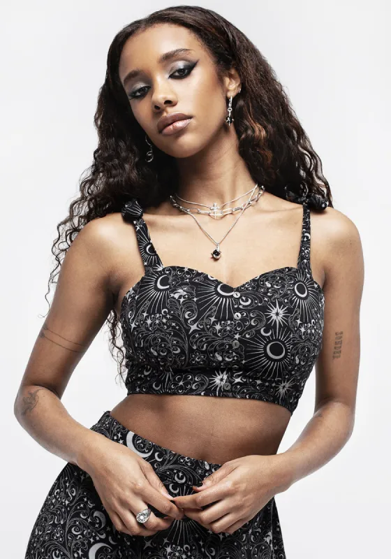 Stellaluna Button Shirred Bralet sold by Disturbia