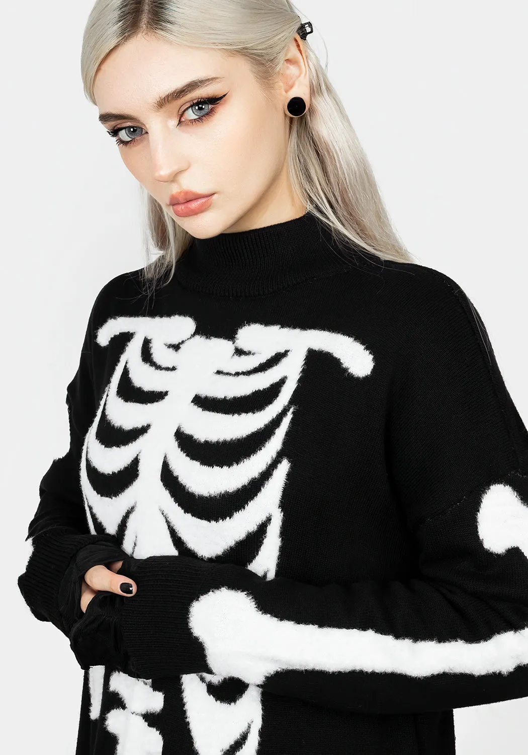 Skeletus Oversized Jumper sold by Disturbia product image thumbnail 3