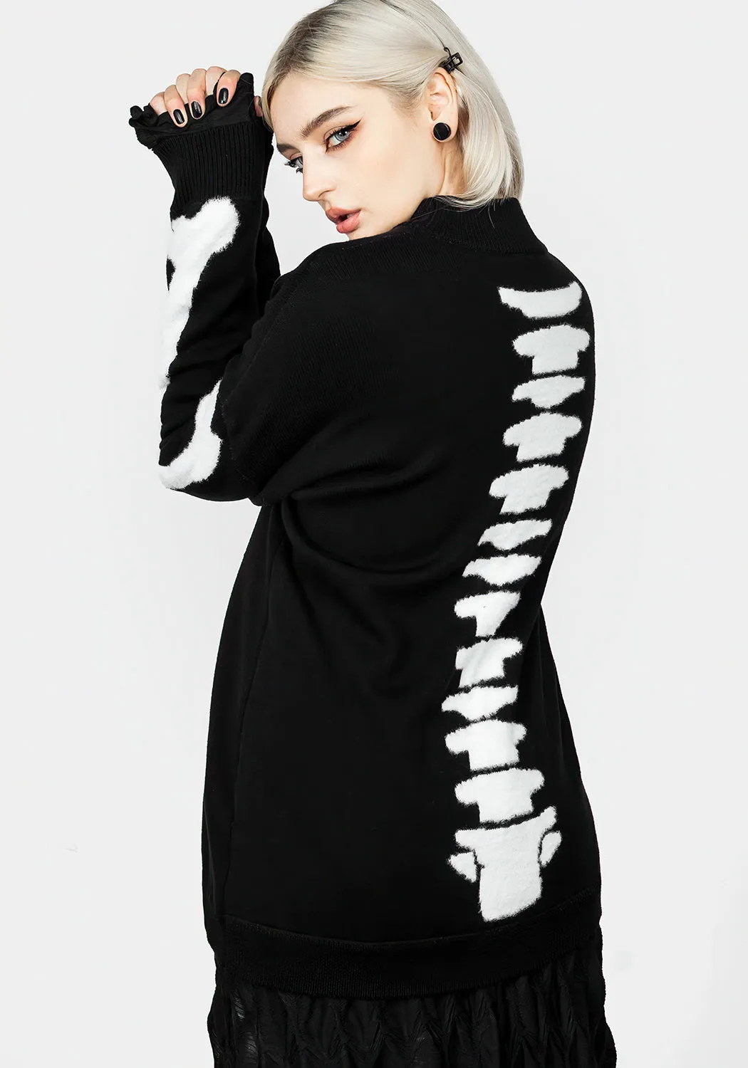 Skeletus Oversized Jumper sold by Disturbia product image thumbnail 2