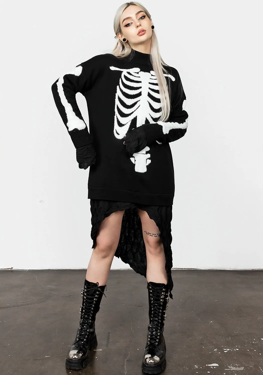 Skeletus Oversized Jumper sold by Disturbia