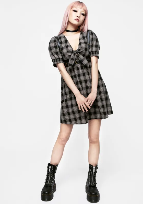 Glenda Check Mini Dress sold by Disturbia