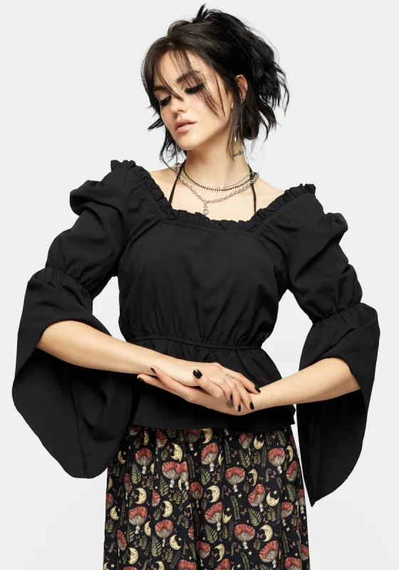 Monstera Halter Tie Square Neck Top sold by Disturbia