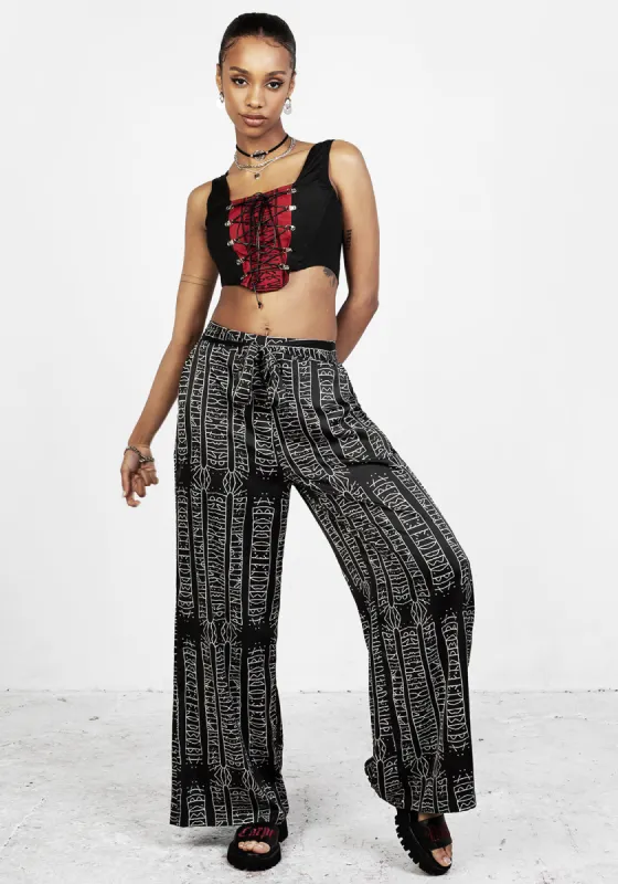 Runes Wide Leg Trousers sold by Disturbia
