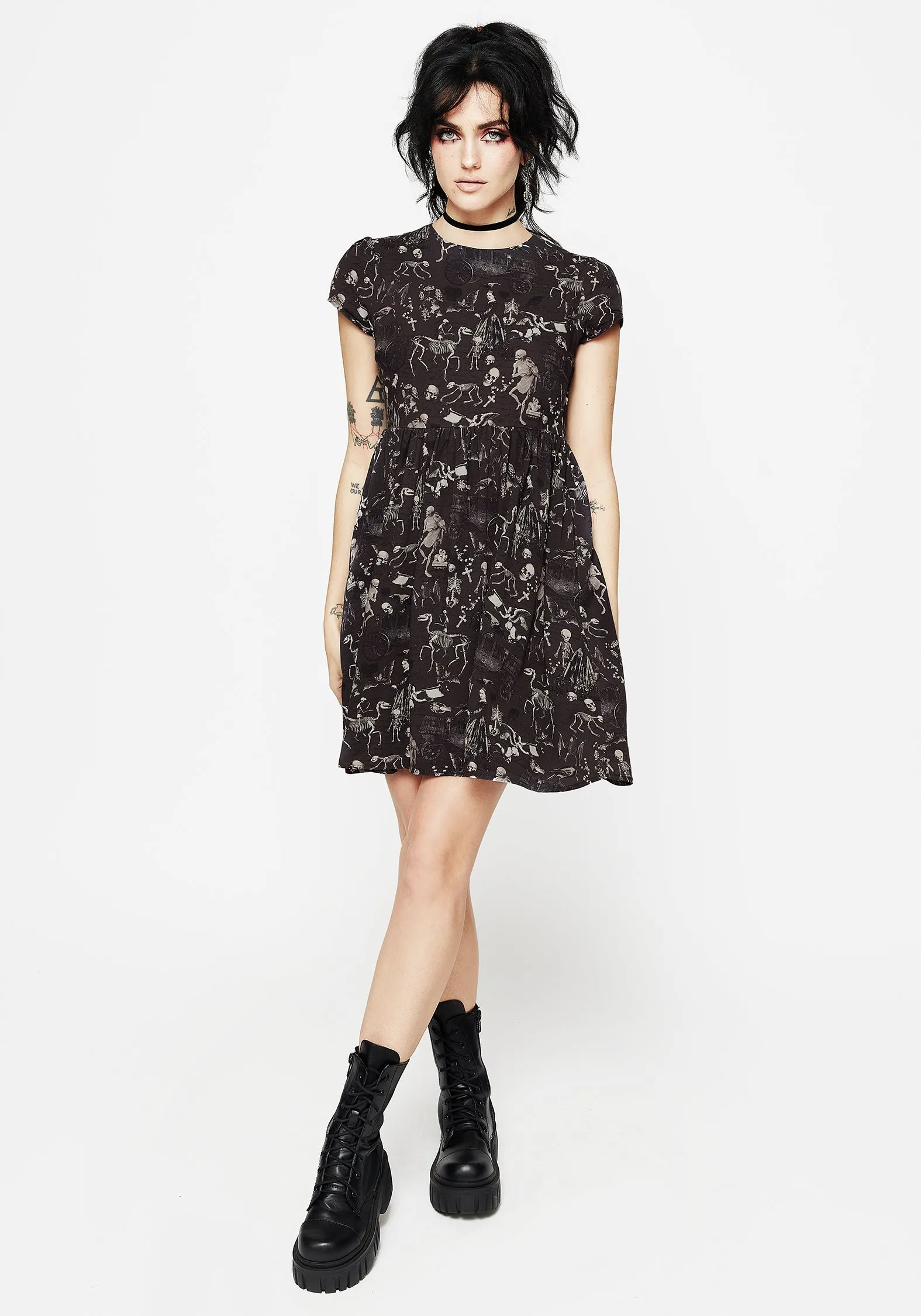 Melancholia Mini Skater Dress sold by Disturbia product image thumbnail 5
