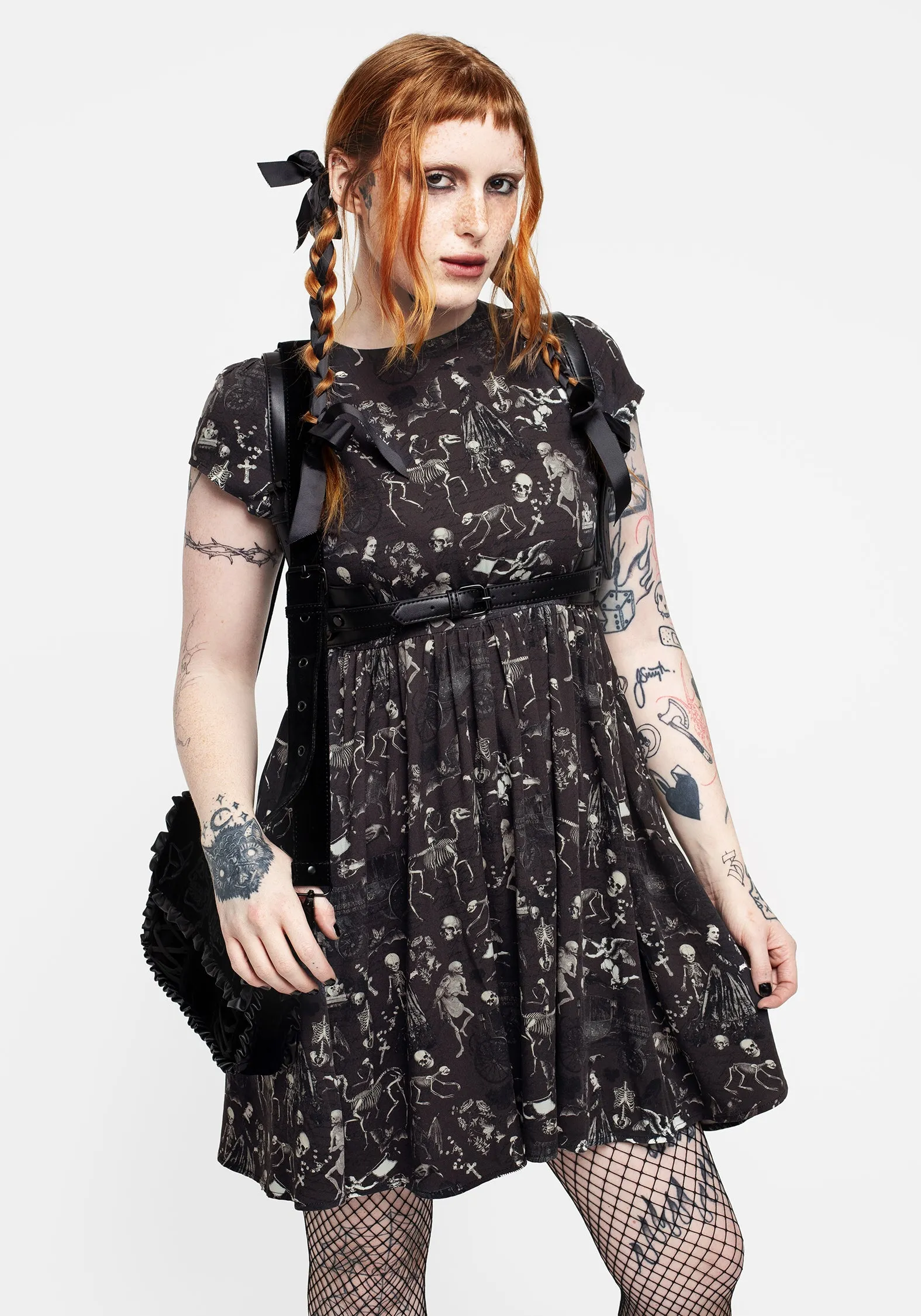 Melancholia Mini Skater Dress sold by Disturbia product image thumbnail 4