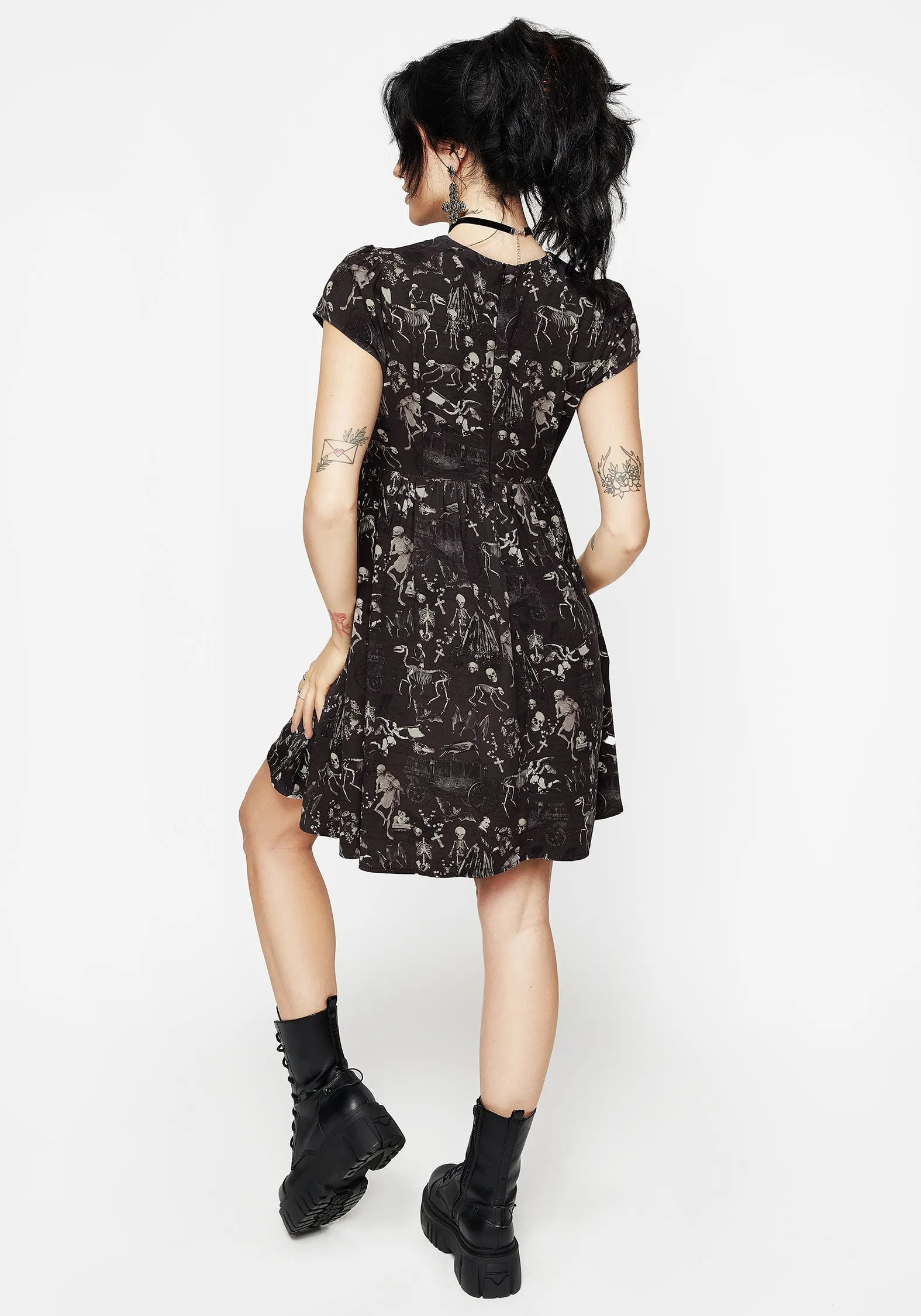 Melancholia Mini Skater Dress sold by Disturbia product image thumbnail 3