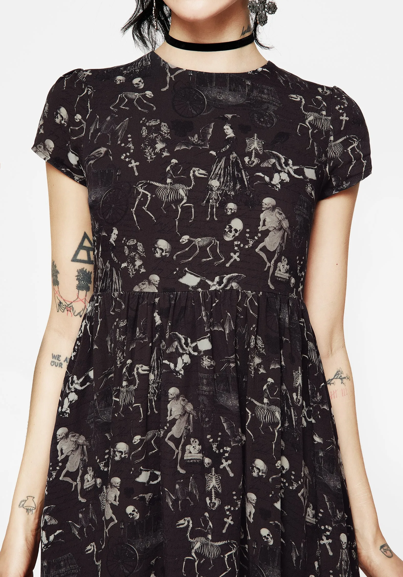 Melancholia Mini Skater Dress sold by Disturbia product image thumbnail 2