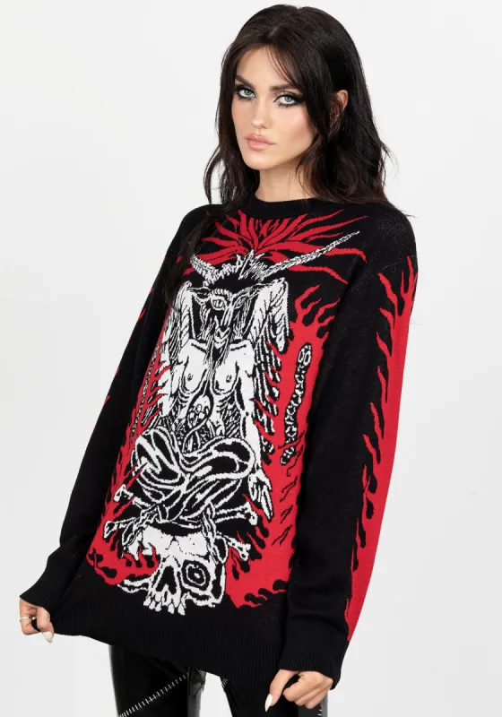 Baphomet Unisex Crew Jumper sold by Disturbia