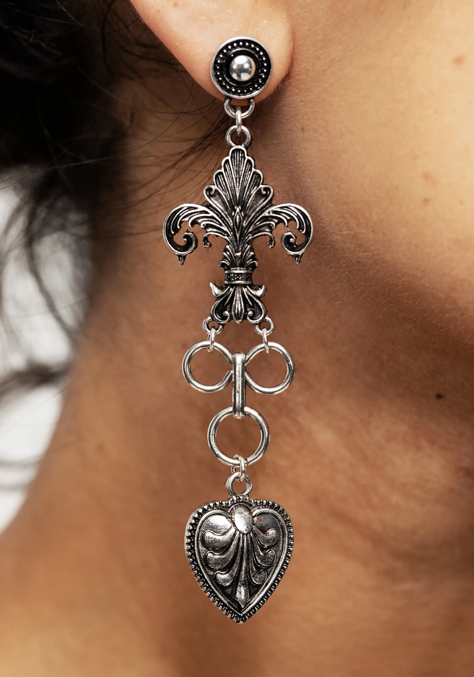Deceiver Heart Drop Earrings sold by Disturbia product image thumbnail 2
